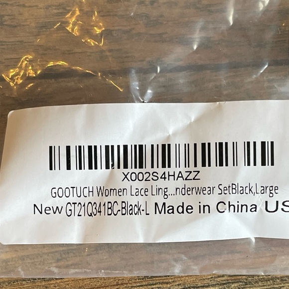 Good Touch Black Lace Bra and Panties Set. Size Large - Picture 8 of 8